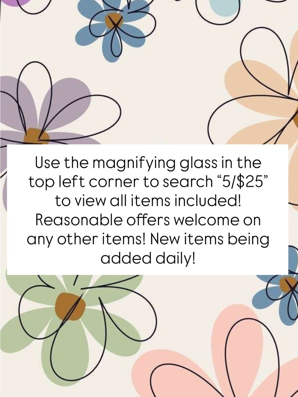 5/$25 SALE